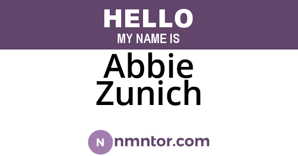 Abbie Zunich