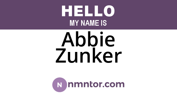 Abbie Zunker