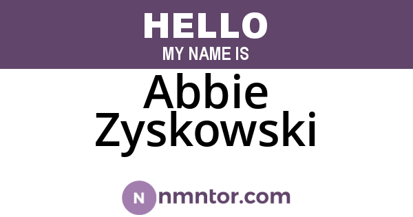 Abbie Zyskowski