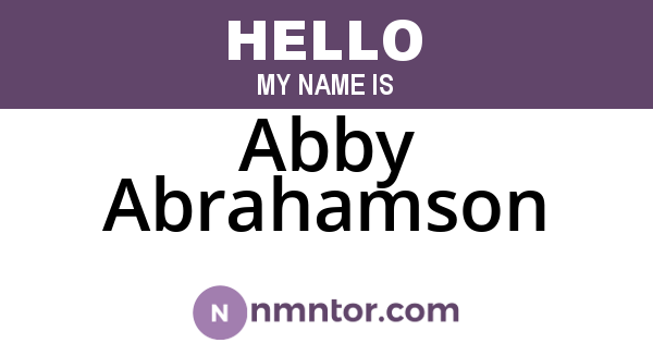Abby Abrahamson