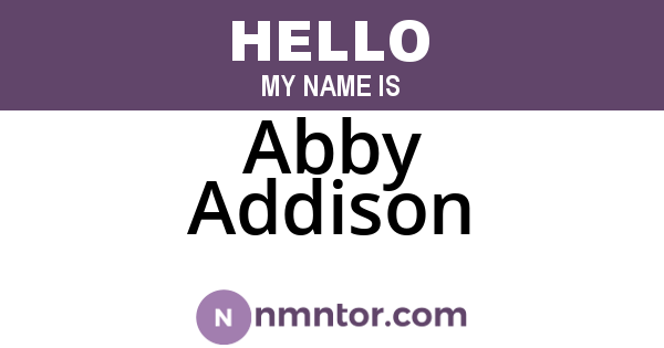 Abby Addison