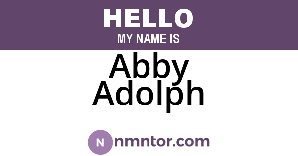 Abby Adolph