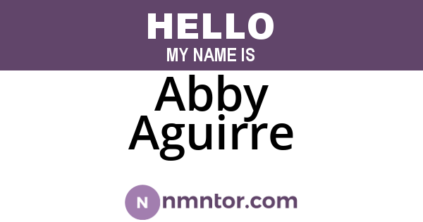 Abby Aguirre