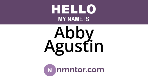 Abby Agustin