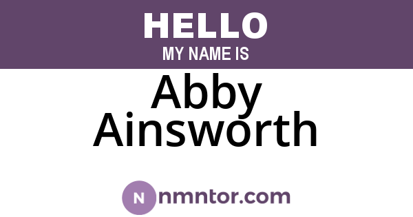 Abby Ainsworth