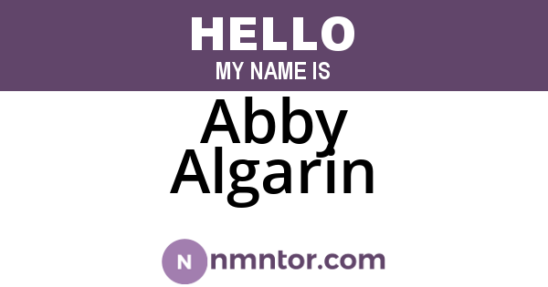 Abby Algarin