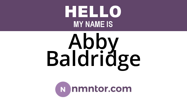 Abby Baldridge
