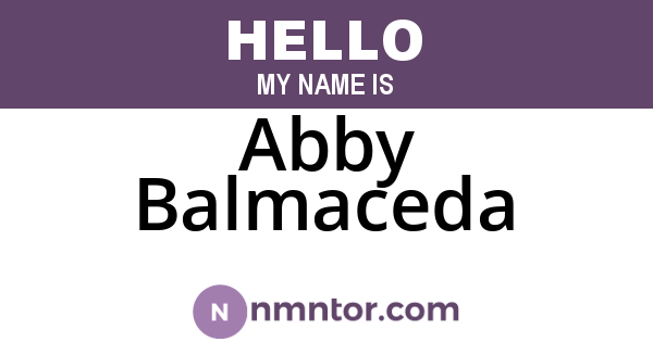 Abby Balmaceda