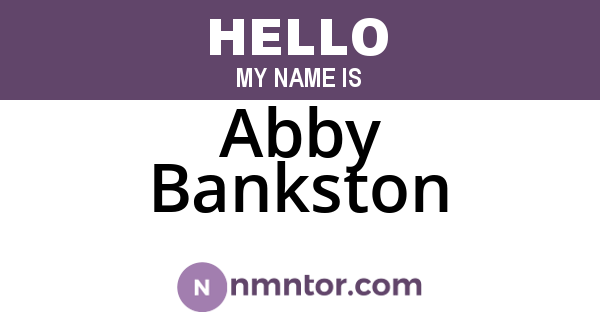 Abby Bankston