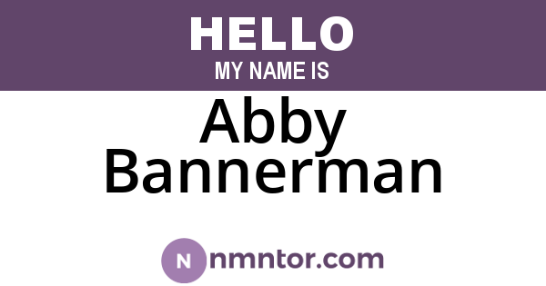 Abby Bannerman