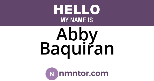 Abby Baquiran