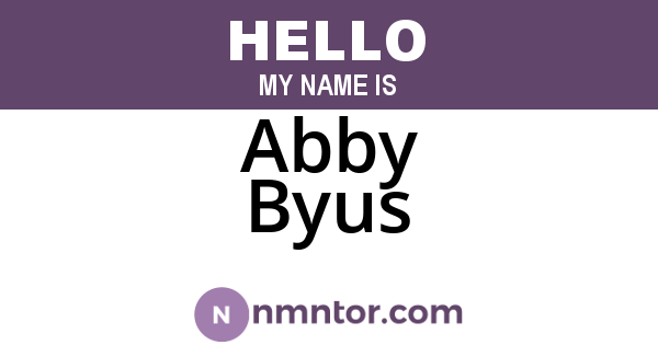 Abby Byus