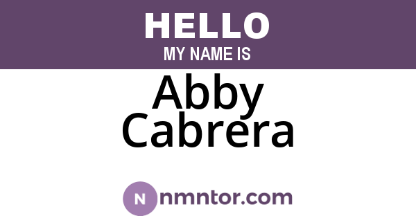 Abby Cabrera
