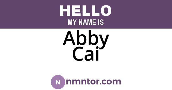 Abby Cai