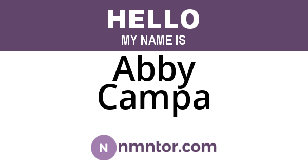 Abby Campa