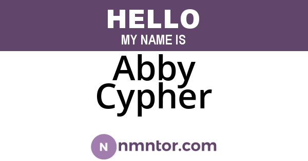 Abby Cypher