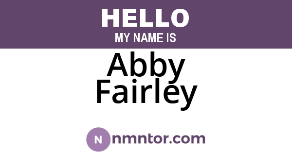 Abby Fairley