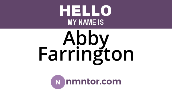 Abby Farrington