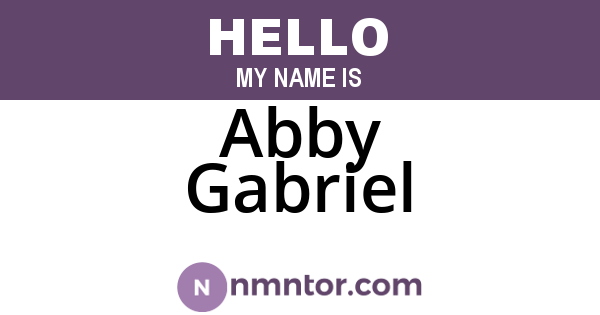 Abby Gabriel