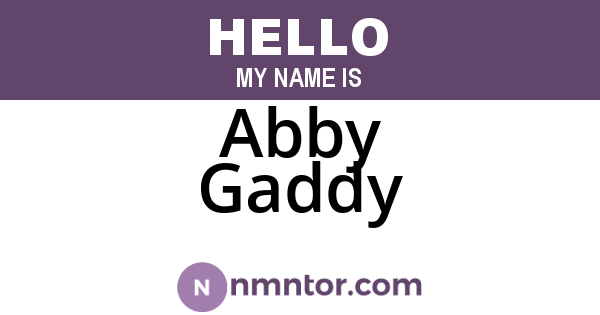 Abby Gaddy