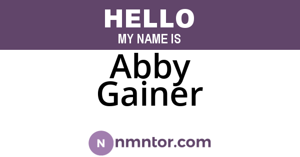 Abby Gainer