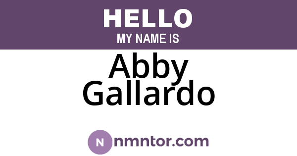 Abby Gallardo