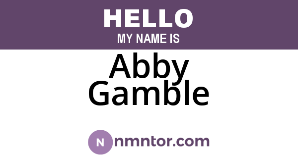 Abby Gamble