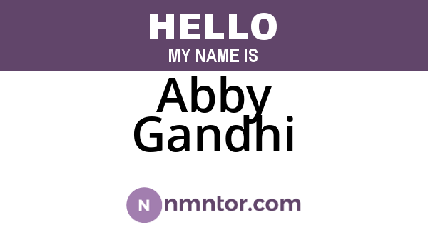 Abby Gandhi