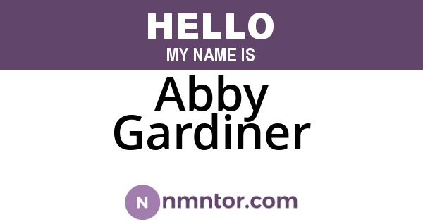 Abby Gardiner