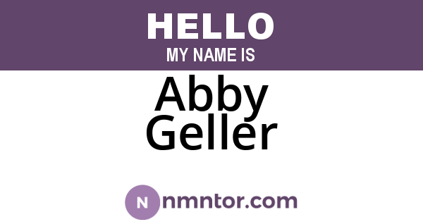 Abby Geller