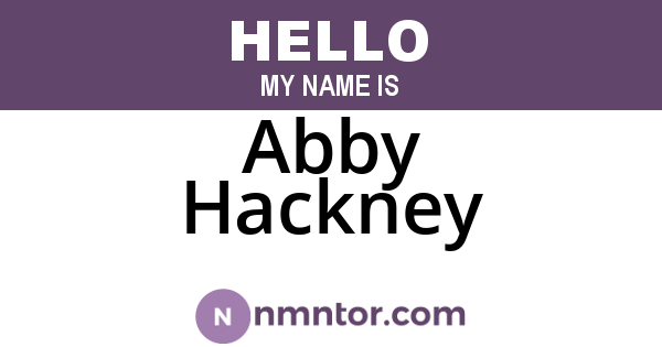 Abby Hackney