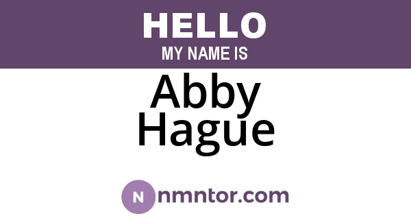 Abby Hague
