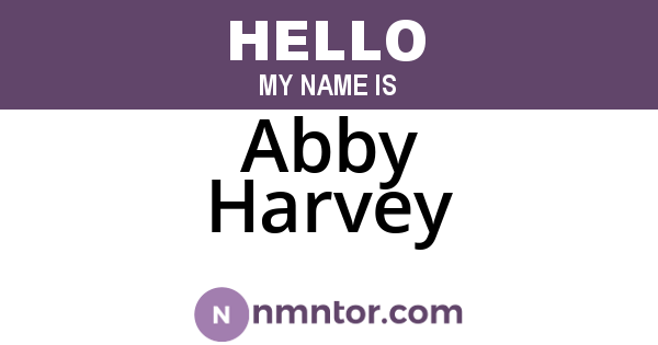 Abby Harvey