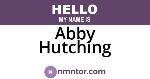 Abby Hutching
