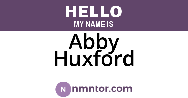Abby Huxford