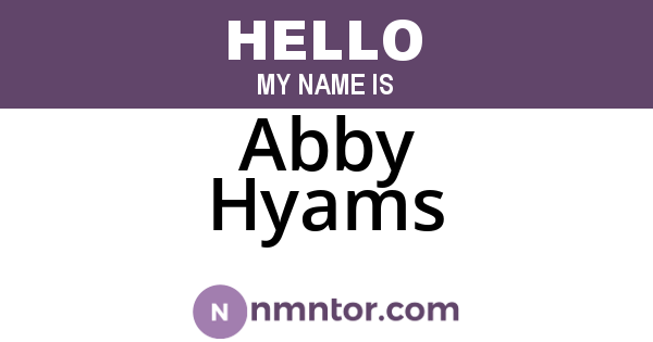 Abby Hyams