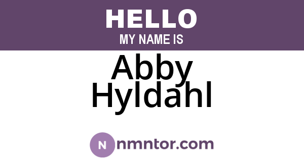 Abby Hyldahl
