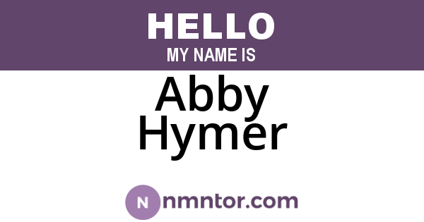 Abby Hymer