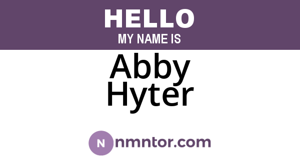 Abby Hyter