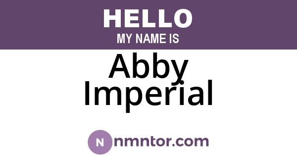 Abby Imperial