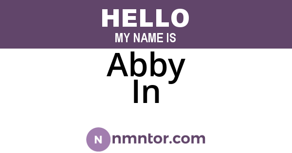 Abby In