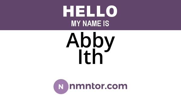 Abby Ith