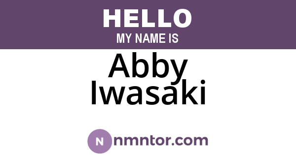 Abby Iwasaki