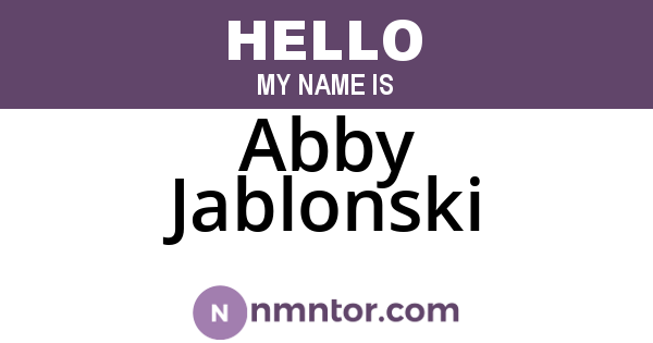 Abby Jablonski