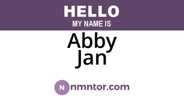 Abby Jan