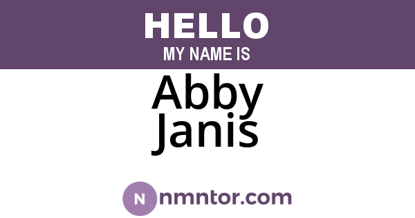 Abby Janis