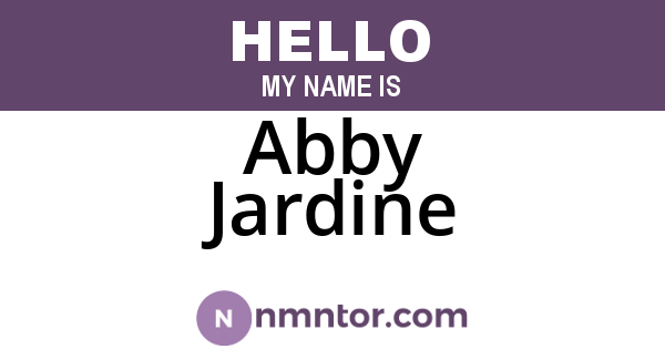 Abby Jardine