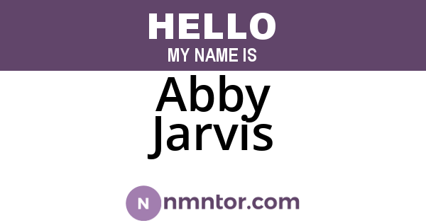 Abby Jarvis