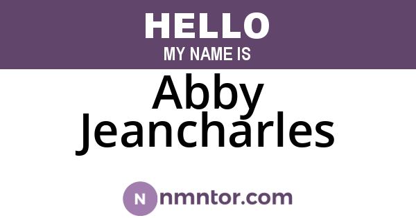 Abby Jeancharles