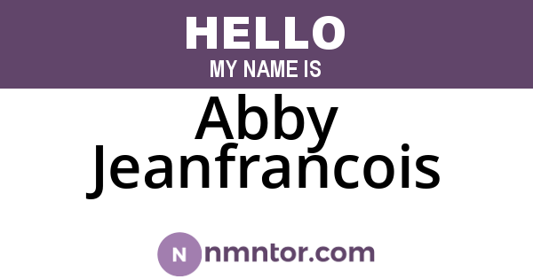 Abby Jeanfrancois